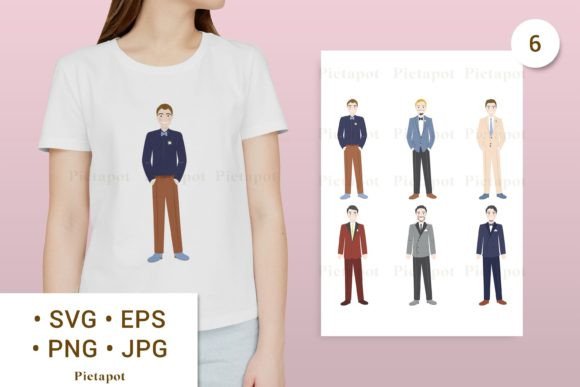 Charming Wedding Groom Clipart for Creative Projects