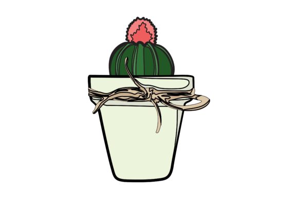Desert Charm: Cactus Wedding Souvenir Sticker Vector
