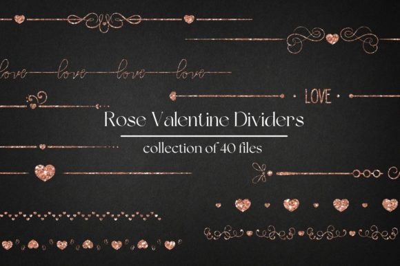 Elegant Rose Dividers for Wedding Invitations & Crafts