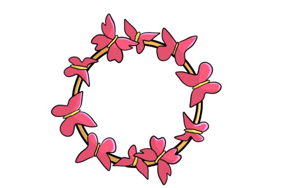 Enchanting Wedding Butterfly Crown Stickers for Ethereal Designs