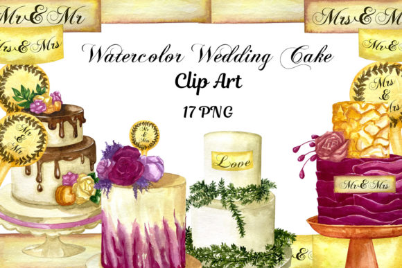 Layered Cake Clipart: Design Assets for Sweet Invitations