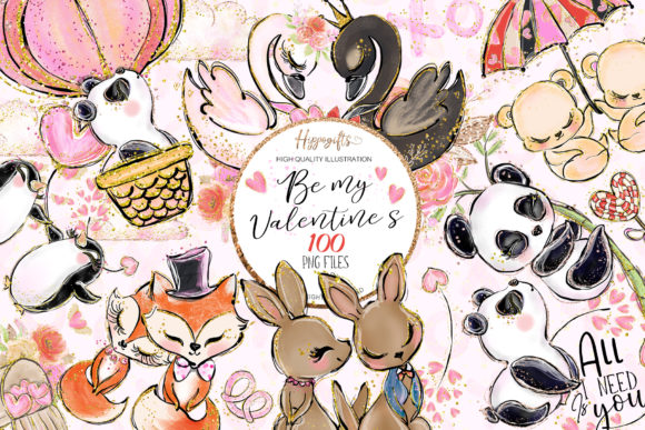 Love Clip Art for Wedding & Valentine's Day Projects