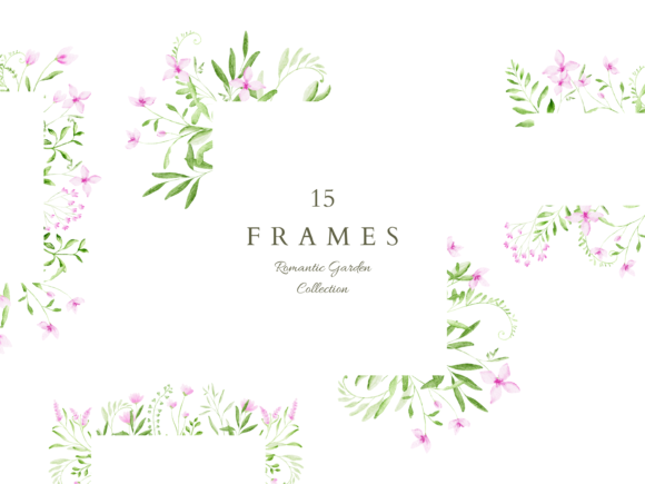 Modern Watercolor Frames Wedding: The Botanical Garden Collection