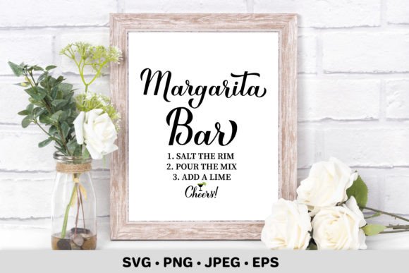Setting the Scene with a Margarita Bar Wedding Sign
