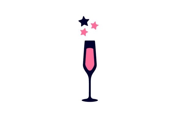 Wedding Drink Glass Flat Icon: Funny Photo Stickers