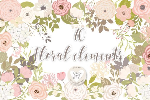 Wedding Floral Cliparts: A Rustic Designer's Toolkit